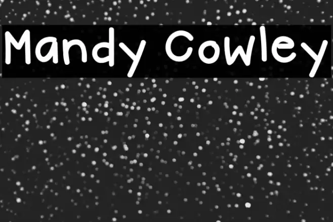 Mandy Cowley خط examples