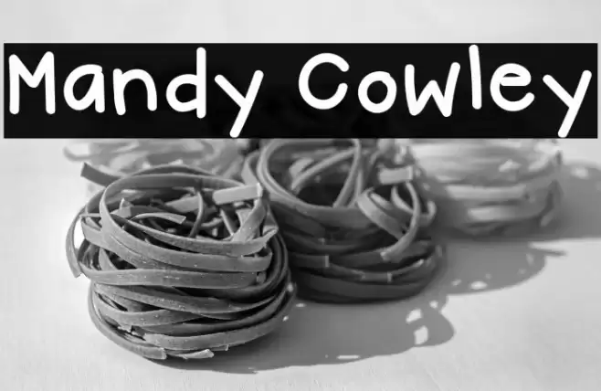 Mandy Cowley خط examples