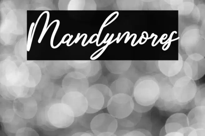 Mandymores Font examples