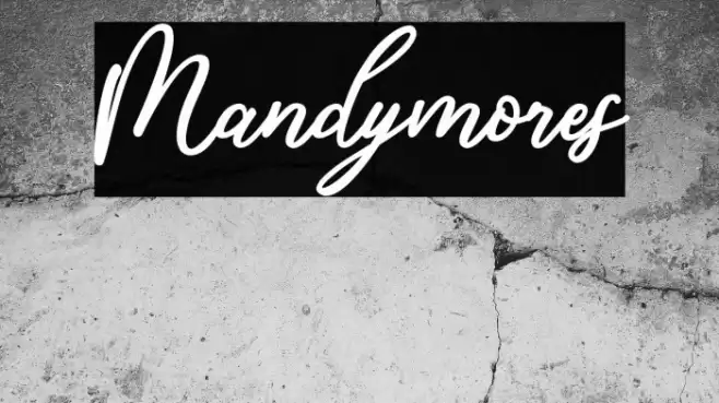 Mandymores Font examples