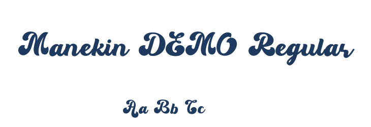 Manekin DEMO Regular Font Preview