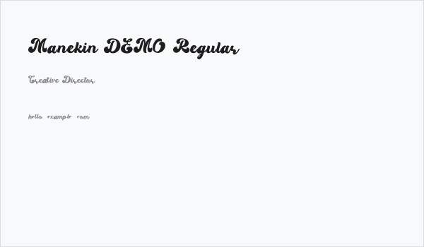 Manekin DEMO Regular Business Card