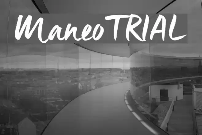 Maneo_TRIAL Font examples