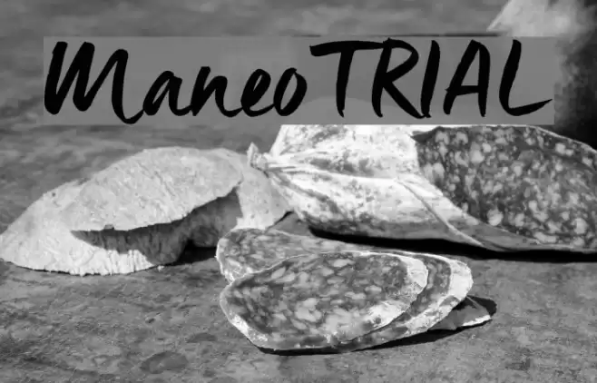 Maneo_TRIAL Font examples