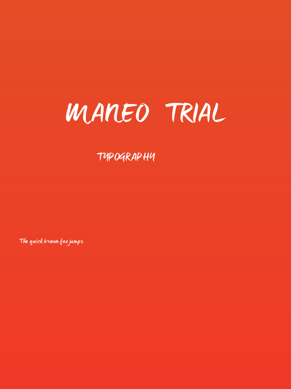 Maneo_TRIAL Poster