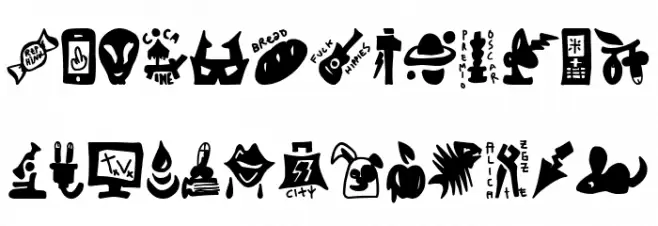 Manero Iconos フォント 大文字