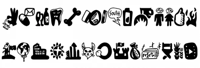 Manero Iconos フォント 小文字