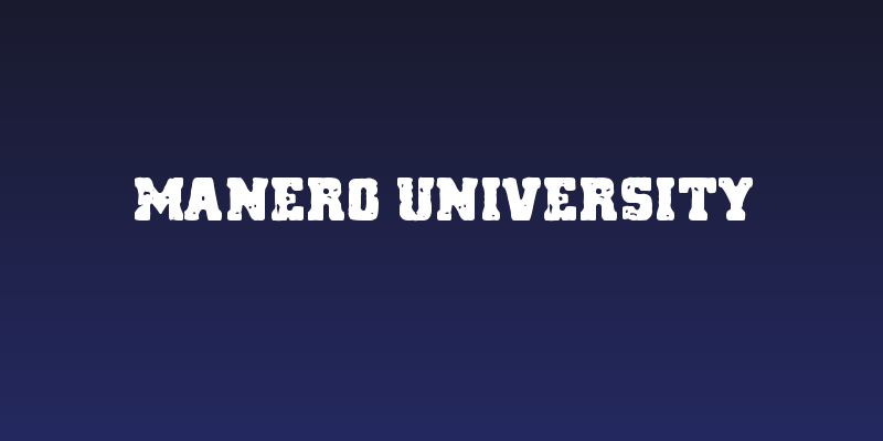Manero University Social Header