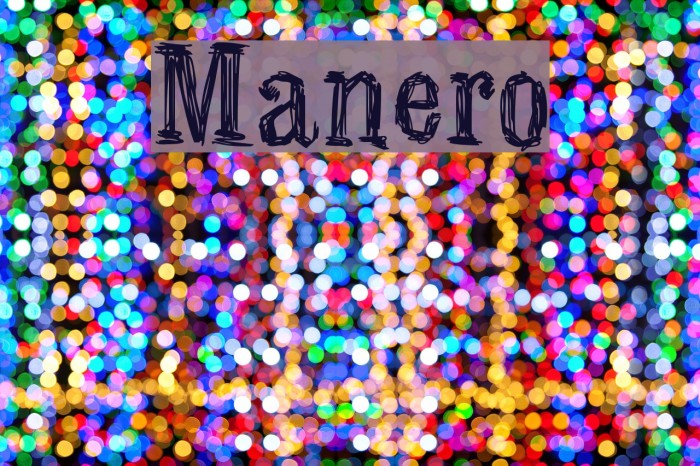 Manero Font examples
