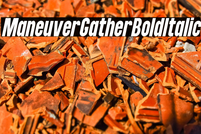 Maneuver Gather Bold Italic Example 2