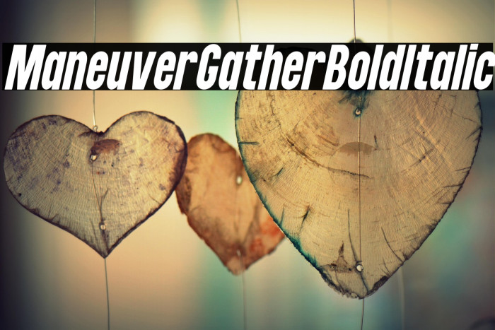 Maneuver Gather Bold Italic Example 3