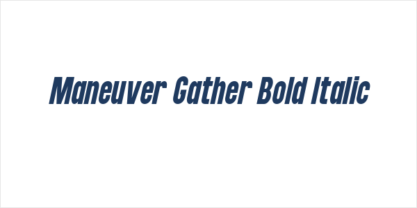 Maneuver Gather Bold Italic Logo