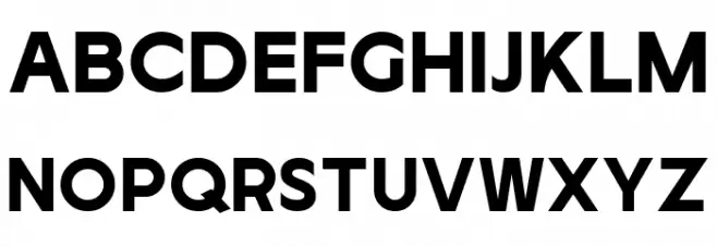 Manford Sans Free Bold Caratteri MAIUSCOLE