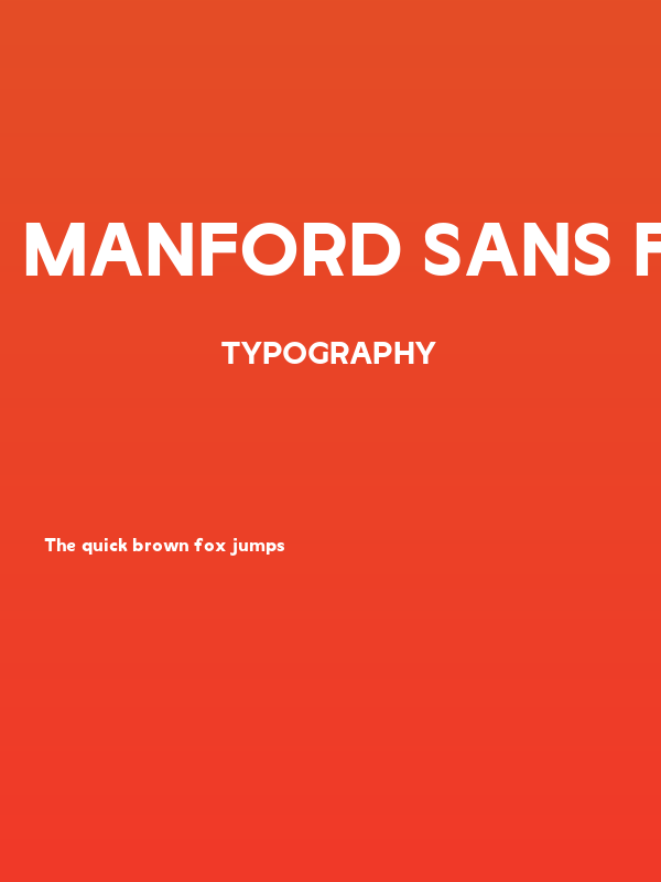 Manford Sans Free Bold Poster