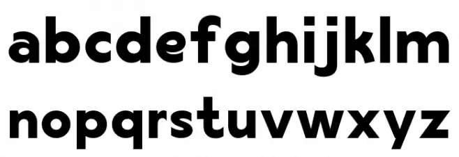 Manford Sans Free Bold Caratteri MINUSCOLO