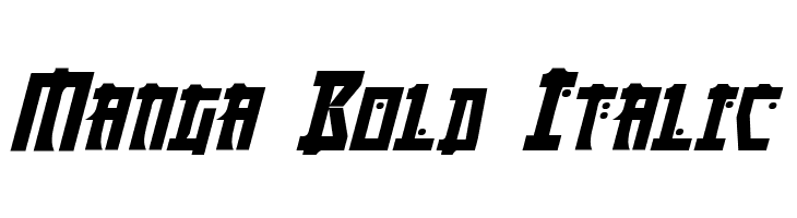 Manga Bold Italic  免费字体下载