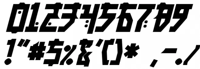 Manga Bold Italic Font OTHER CHARS