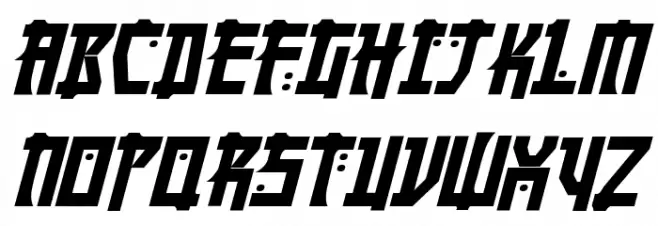 Manga Bold Italic Font UPPERCASE