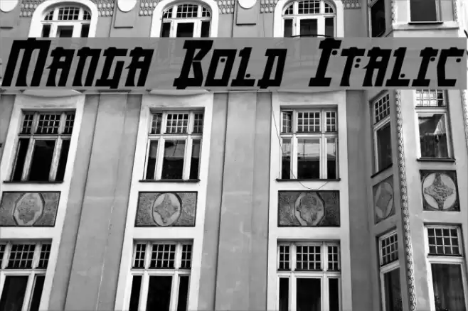 Manga Bold Italic Font examples