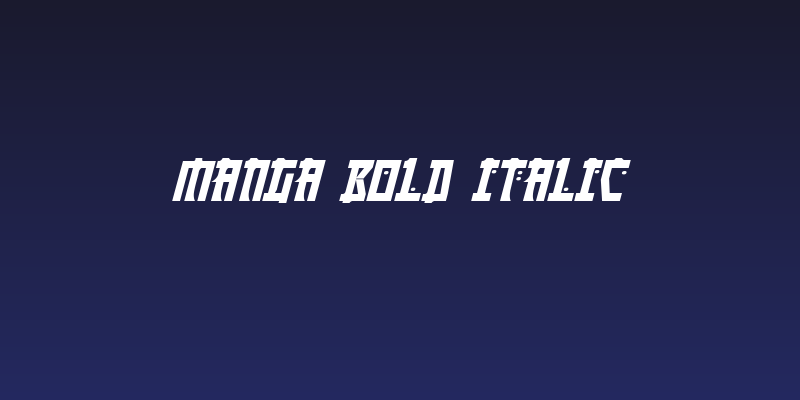Manga Bold Italic Social Header