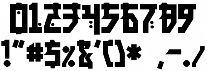 Manga Bold Font OTHER CHARS
