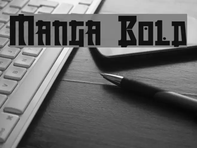 Manga Bold Font examples