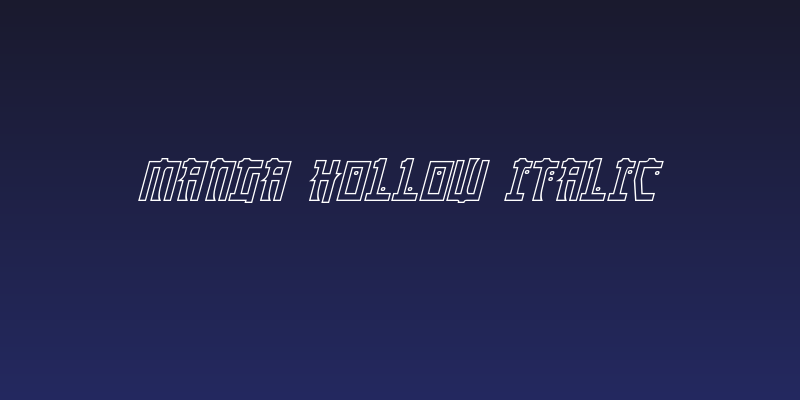 Manga Hollow Italic Social Header