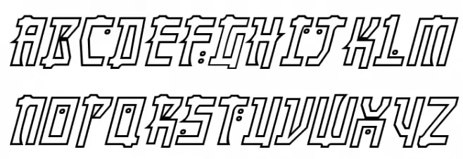 Manga Hollow Italic Fuentes MINÚSCULAS