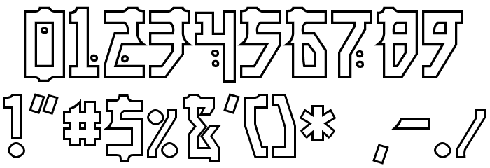 Manga Hollow Font OTHER CHARS