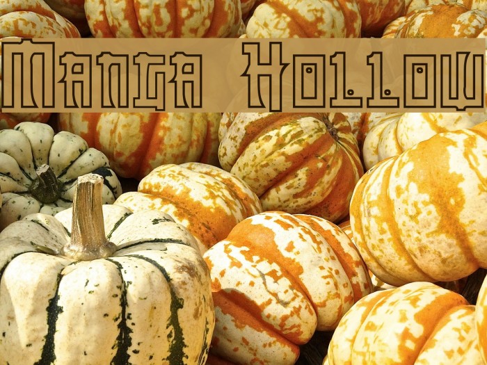 Manga Hollow Font examples