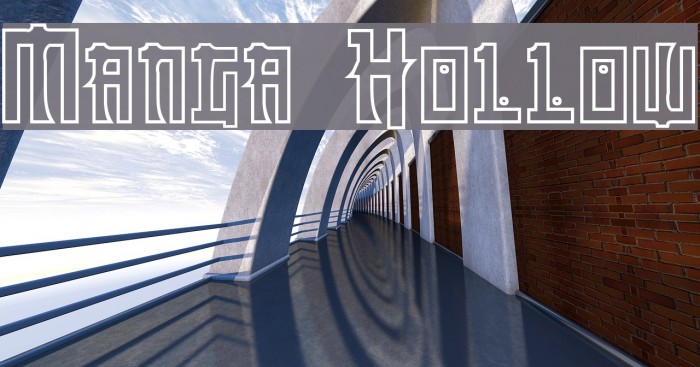 Manga Hollow Font examples