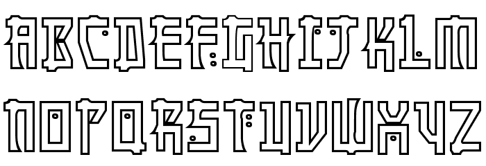 Manga Hollow Font LOWERCASE