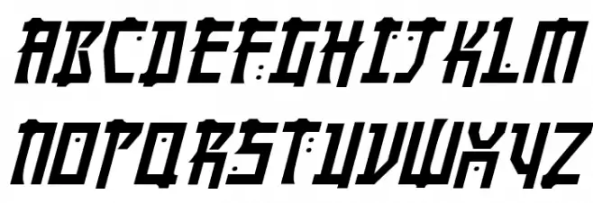 Manga Italic Font UPPERCASE
