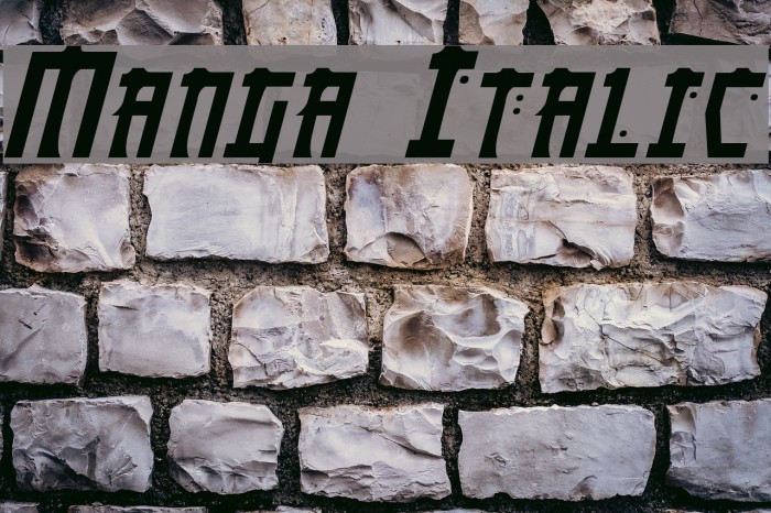 Manga Italic Font examples