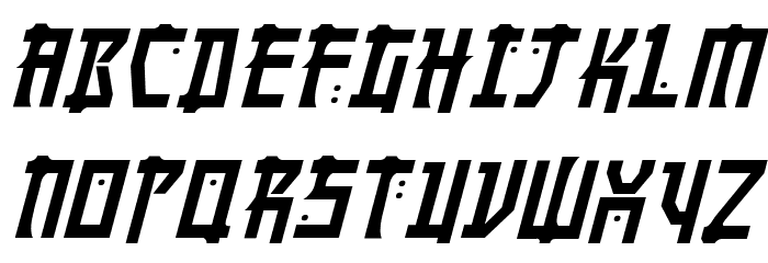 Manga Italic Font LOWERCASE