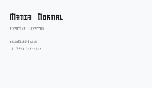 Manga Normal Business Card