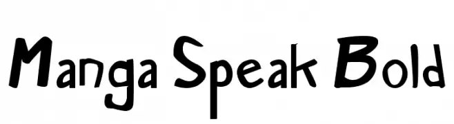 Manga Speak Bold  Frei Schriftart Herunterladen