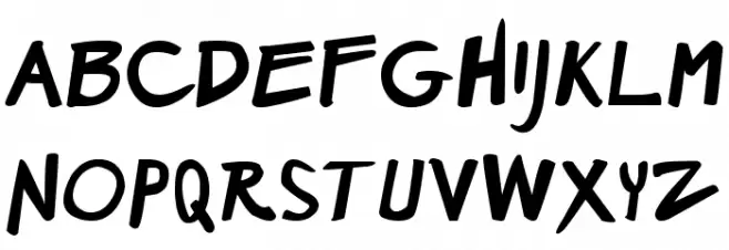 Manga Speak Bold Schriftart Groß