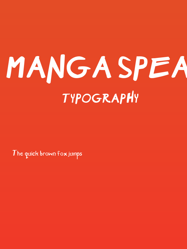 Manga Speak Bold Poster