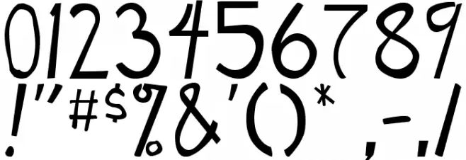 Manga Speak Font OTHER CHARS