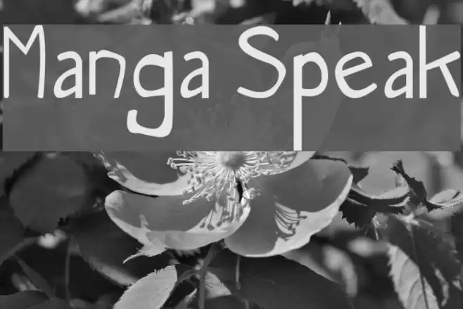 Manga Speak Font examples