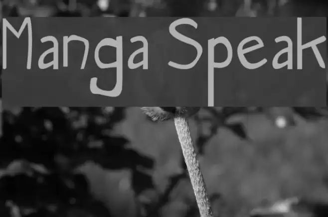 Manga Speak Font examples