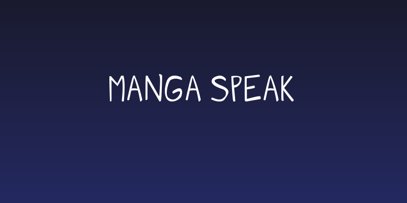Manga Speak Social Header
