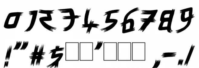 Manga Style Font OTHER CHARS