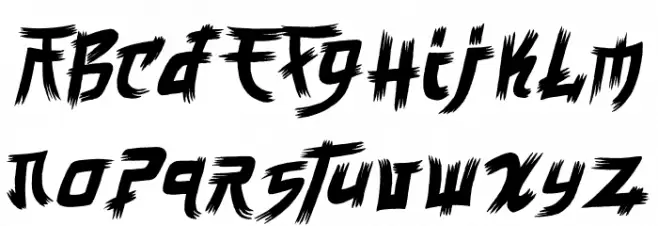 Manga Style फ़ॉन्ट अपरकेस