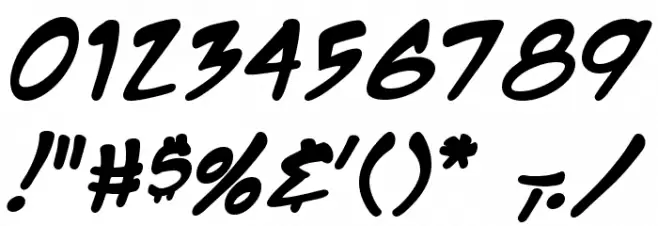 Manga Temple Bold Font OTHER CHARS