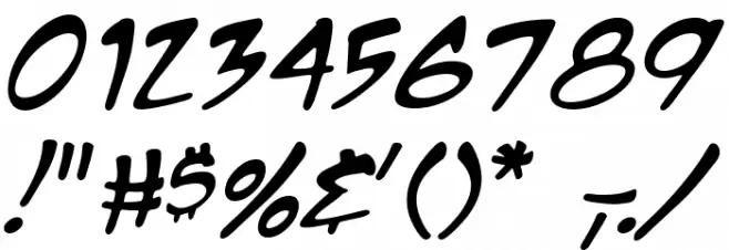 Manga Temple Italic Font OTHER CHARS