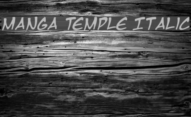 Manga Temple Italic Font examples