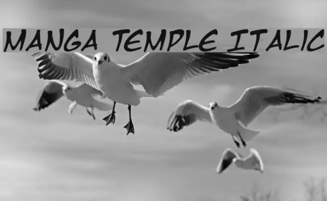 Manga Temple Italic Font examples