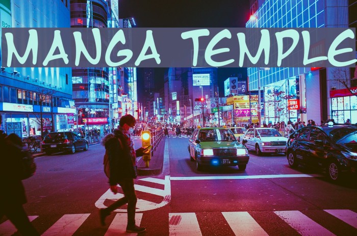 Manga Temple Font examples